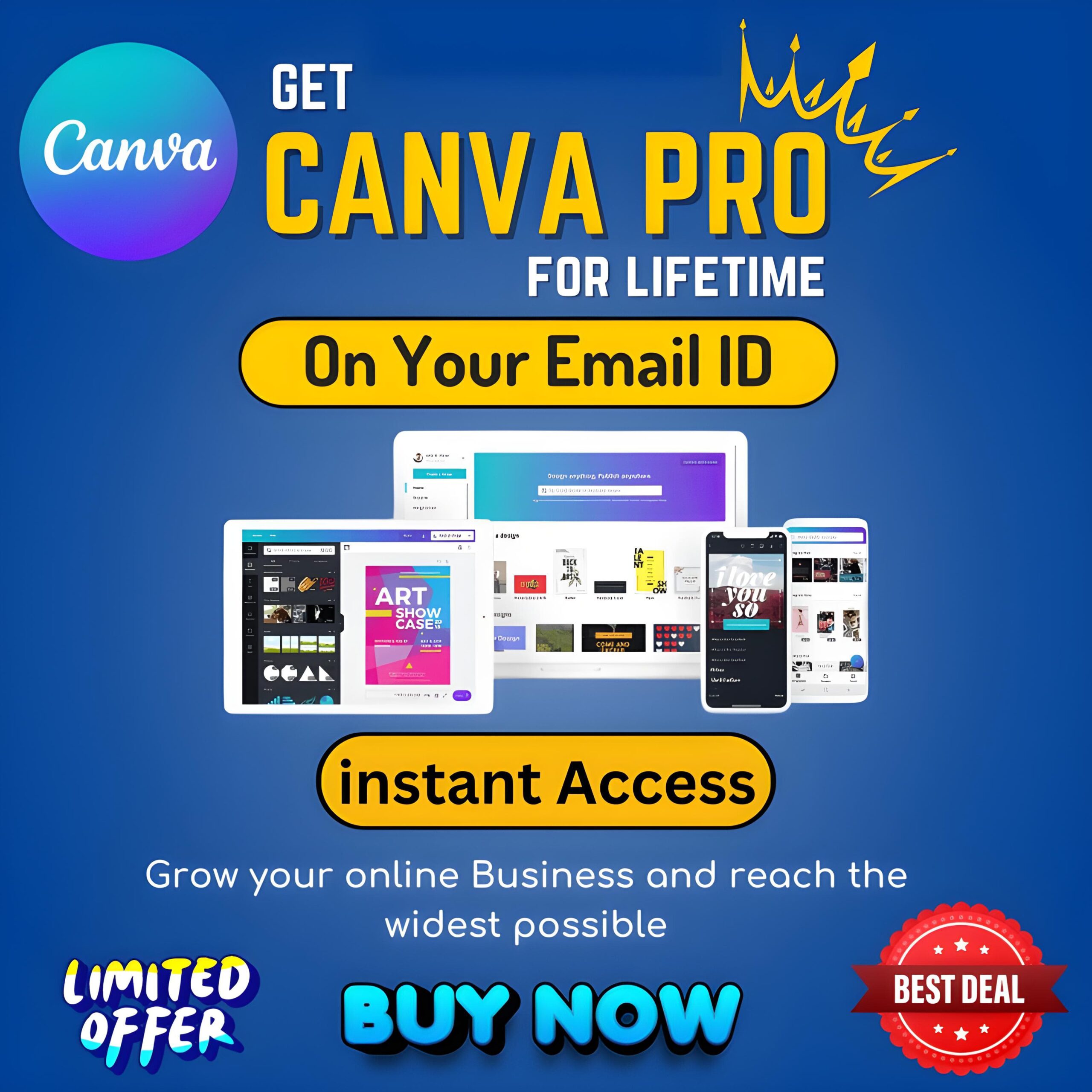 Canva Pro Lifetime – Invitation Access via Gmail