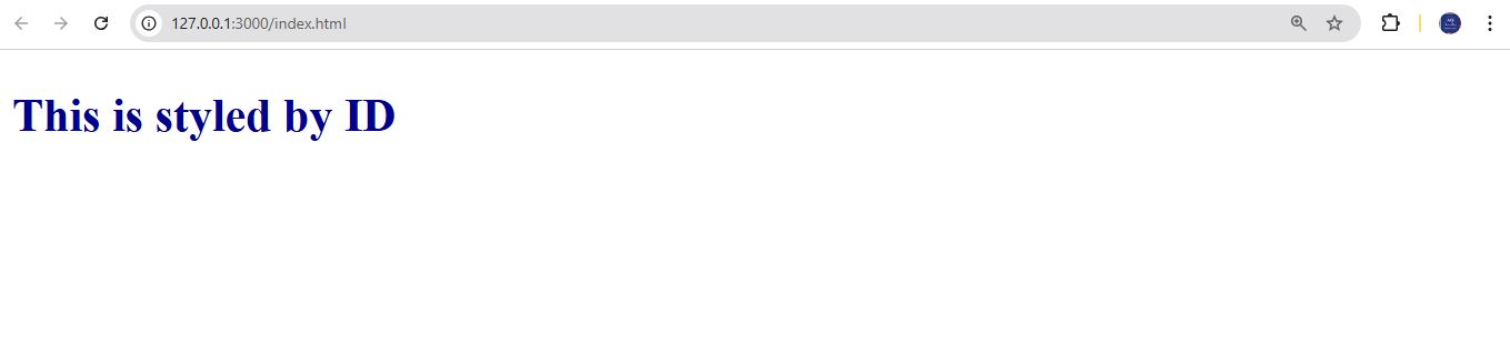 ID Selector Style Specificity