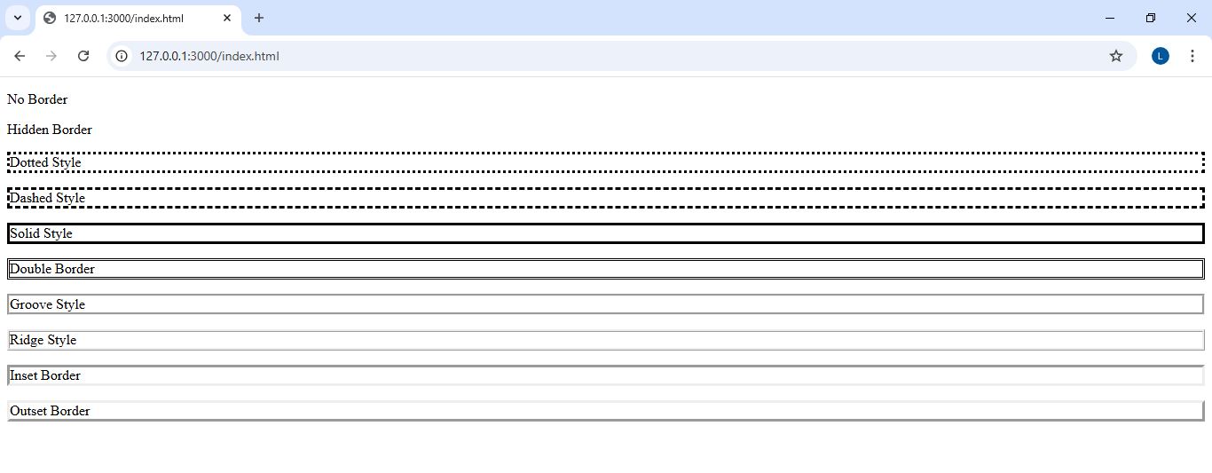 Border Style Example