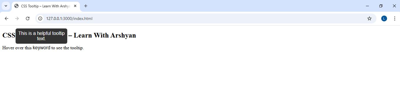 CSS Tooltip Example