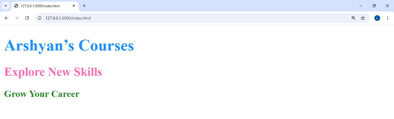 Color using Hexadecimal (#RRGGBB) Example