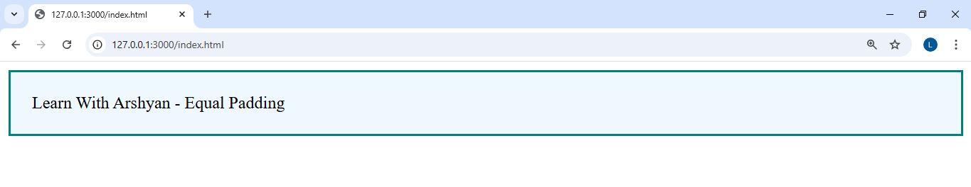 Equal Padding Example