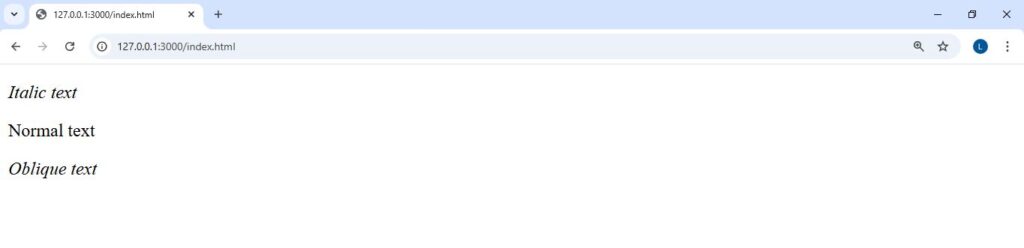 Font Style Example