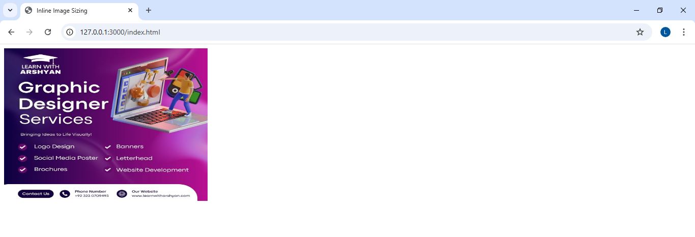 Inline Image Sizing Example