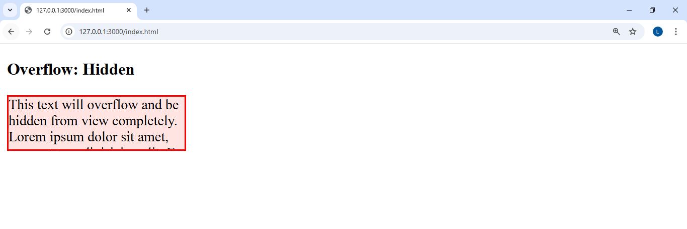 Overflow Hidden Example