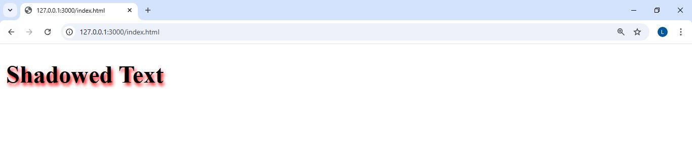 Shadow Text Example