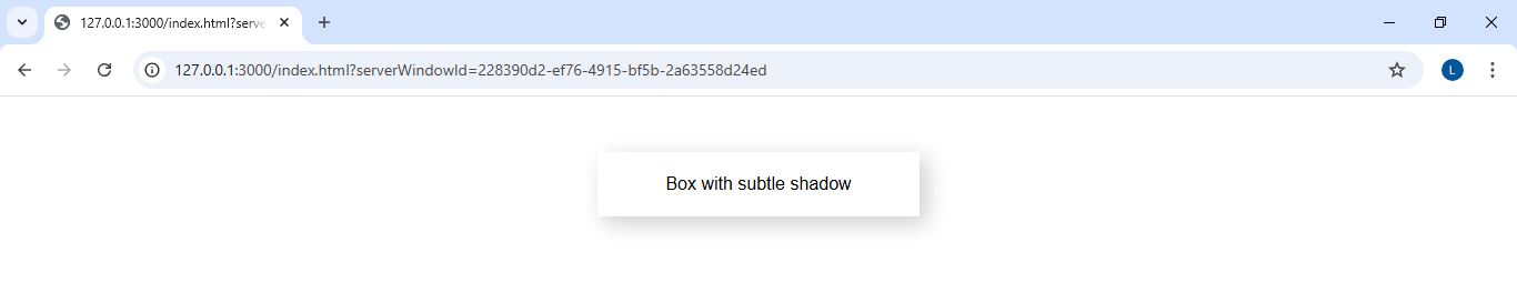 Soft Outer Shadow Example