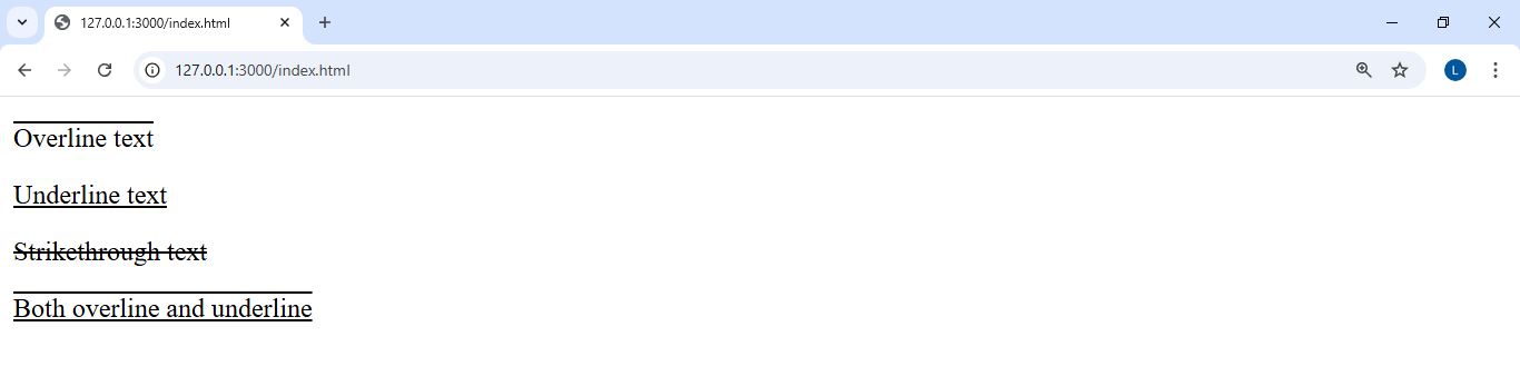 Text Decocation Example